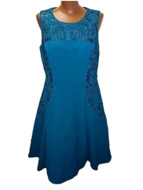 Sue Wong | Dresses | Sue Wong Silk Cream And Teal Dress | Poshmark